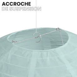 Lot de 12 Boules Japonaises Aquamarine 30 cm