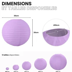 Lot de 12 Boules Japonaises Parme 30 cm