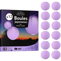 Lot de 12 Boules Japonaises Parme 30 cm