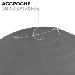 Lot de 12 Boules Japonaises Grises 40 cm