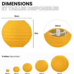 Lot de 12 Boules Japonaises Orange 10 cm