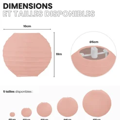 Lot de 12 Boules Japonaises Pêche 10 cm