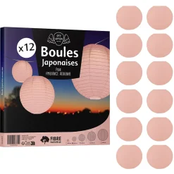 Lot de 12 Boules Japonaises Pêche 20 cm