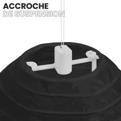 Lot de 12 Boules Japonaises Noires 10 cm