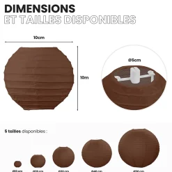 Lot de 12 Boules Japonaises Chocolat 10 cm