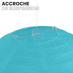 Lot de 12 Boules Japonaises Turquoise 40 cm