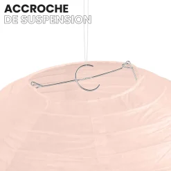 Lot de 12 Boules Japonaises Rose Saumon 40 cm