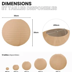 Lot de 12 Boules Japonaises Sable 30 cm