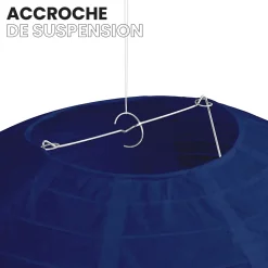 Lot de 12 Boules Japonaises Bleu Navy 30 cm