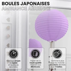 Lot de 12 Boules Japonaises Parme 10 cm