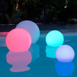 Lot de 2 boules lumineuses sans fil BOBBY Blanc Polyéthylène D30CM