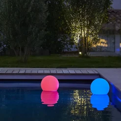 Lot de 2 boules lumineuses sans fil BOBBY Blanc Polyéthylène D30CM