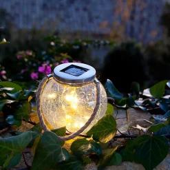 Lot de 2 boules solaires CRACK BALL CORD H13cm