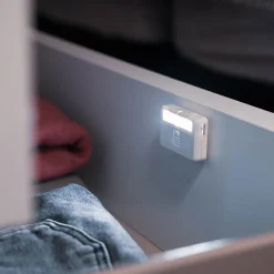 Lot de 2 éclairages de placard et tiroir à piles (incluses) - Détection magnétique - 50 lumens - Blanc neutre