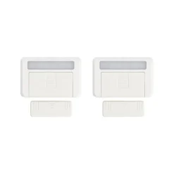Lot de 2 éclairages de placard et tiroir à piles (incluses) - Détection magnétique - 50 lumens - Blanc neutre