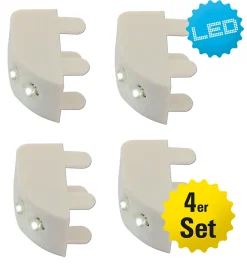 Lot de 4 éclairages LED pour armoires avec capteur