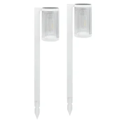 Lot de 2 Eclairages LED 25 lm Solaire à planter Idéal éclairage Allée et chemin