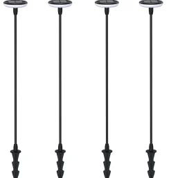 Lot de 4 Eclairages LED 35 lm Solaire à planter Idéal illumination de composition florale