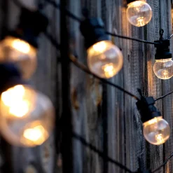 Lot de 2 guirlandes solaires 10 globes x2 PARTY CLEAR SOLAR Blanc Plastique 5.9M