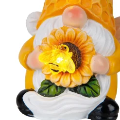 Lot de 2 lampes décoratives/solaires 'ABBY', en plastique avec LED intégrées, capteur crépusculaire, hauteur 17 cm