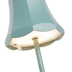Lot de 2 lampes de table rétro bleu minéral rechargeables IP44 - Granny