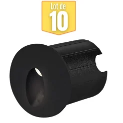 lot de 10 mini spots LED mural BRAYTRON Vector B, rond, noir, 2W, 3000K, IP65