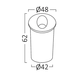 lot de 10 mini spots LED mural BRAYTRON Vector B, rond, noir, 2W, 3000K, IP65