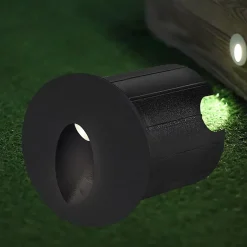 lot de 10 mini spots LED mural BRAYTRON Vector B, rond, noir, 2W, 3000K, IP65