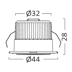 Lot de 10 mini spots LED rond 3 couleurs 3W 4000K IP54