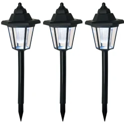 Lot de 3 piques/appliques solaires LED 2 en 1