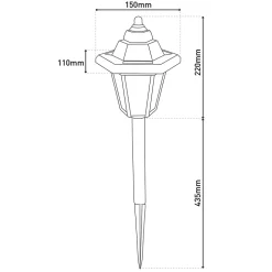 Lot de 3 piques/appliques solaires LED 2 en 1