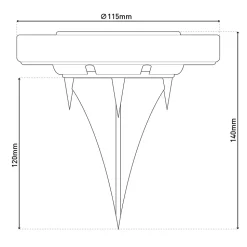 Lot de 6 piquets de terre solaires LED KIAN extérieur métal plastique acier nu avec LED intégrée