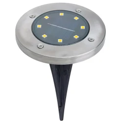 Lot de 6 piquets de terre solaires LED KIAN extérieur métal plastique acier nu avec LED intégrée