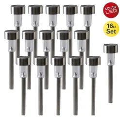 Lot de 16 piquets de terre solaires à LED