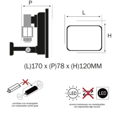 Lot de 4 projecteurs LED 30W/IP65/IK10/2700lm/3000K connexion directe - sans câble - garantie 5 ans