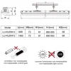 Lot de 12 réglettes LED étanche 1500mm 55W 6600 LM 4000K IP65 - interconnectable - garantie 5 ans