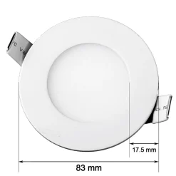 Lot de 10 Spot Encastrable Led Downlight Panel Extra plat 5w Blanc Chaud 3000k