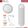 Lot de 10 Spot Encastrable Led Downlight Panel Extra plat 18w Blanc Froid 6000k