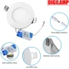 Lot de 20 Spot Encastrable Led Downlight Panel Extra plat 5w Blanc Chaud 3000k