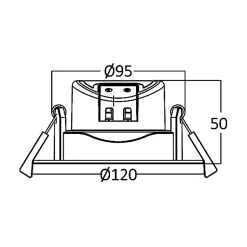 Lot de 10 spots COB LED encastrables rond blanc orientables 10W IP20 4000K