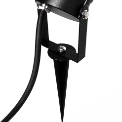 Lot de 3 spots de jardin noirs avec cordon et prise IP65 - Done