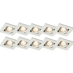 Lot de 10 spots encastrés blancs - Qure