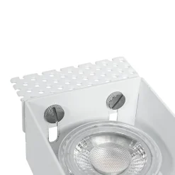 Lot de 6 spots encastrés blancs GU10 50 mm 2 lumières sans cadre - Oneon