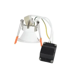 Lot de 12 spots encastrés blancs GU10 35 mm IP44 - Dept