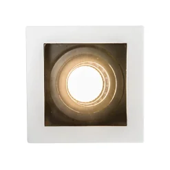 Lot de 10 spots encastrés blanc et noir - Carree