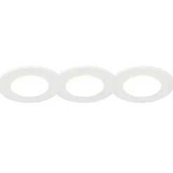 Lot de 3 spots encastrés blanc avec LED 3000K 4W IP65 - Blanca