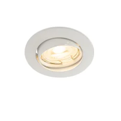 Lot de 6 spots encastrés blancs GU10 35 mm - Edu