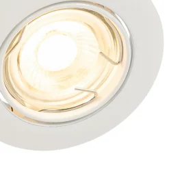 Lot de 6 spots encastrés blancs GU10 35 mm - Edu