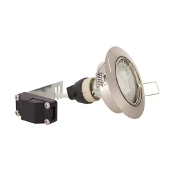 Lot de 5 Spots Encastrés Metal brossé - ORIENTABLE - Ampoule LED GU10 incluses - cons. 4W (eq. 50W) - 345 lumens - Blanc neutre