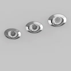 Lot de 5 Spots Encastrés Metal brossé - ORIENTABLE - Dimmable - Ampoule LED GU10 incluses - cons. 5W (eq. 50W) - Blanc chaud